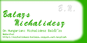 balazs michalidesz business card